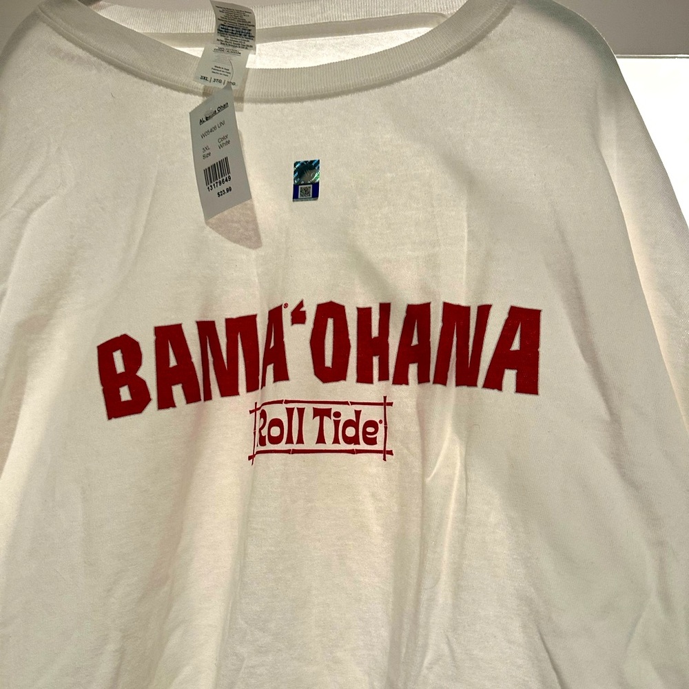 3XL NWT BAMA OHANA T-SHIRT UNIVERSITY OF ALABAMA ORIGINAL SHORT SLEEVE SHIRT